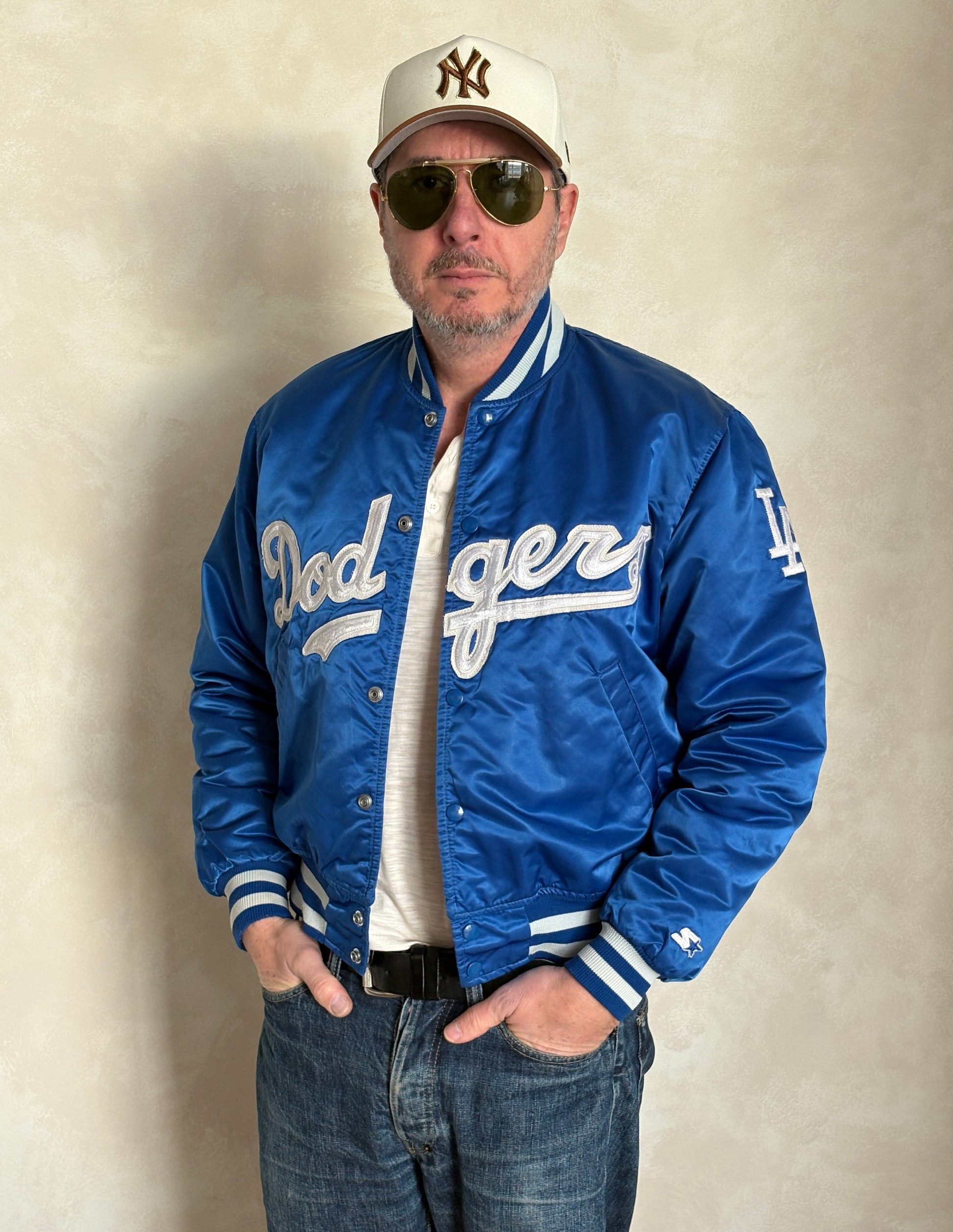 Vintage 80s LA Dodgers Starter Satin Jacket | Diamond Collection | Size M | Made in USA-AJ357 Studio-AJ357 Studio