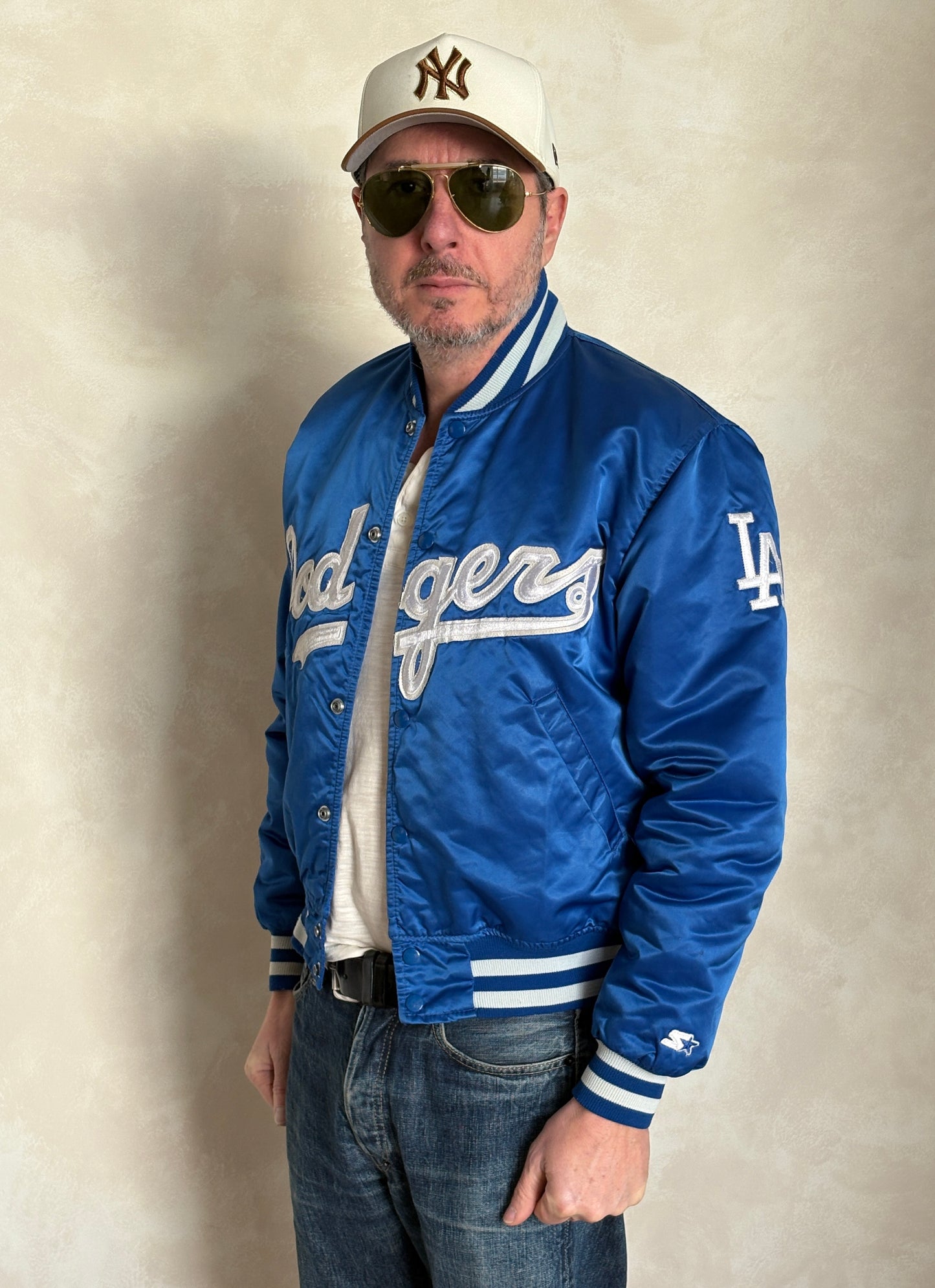 Vintage 80s LA Dodgers Starter Satin Jacket | Diamond Collection | Size M | Made in USA-AJ357 Studio-AJ357 Studio