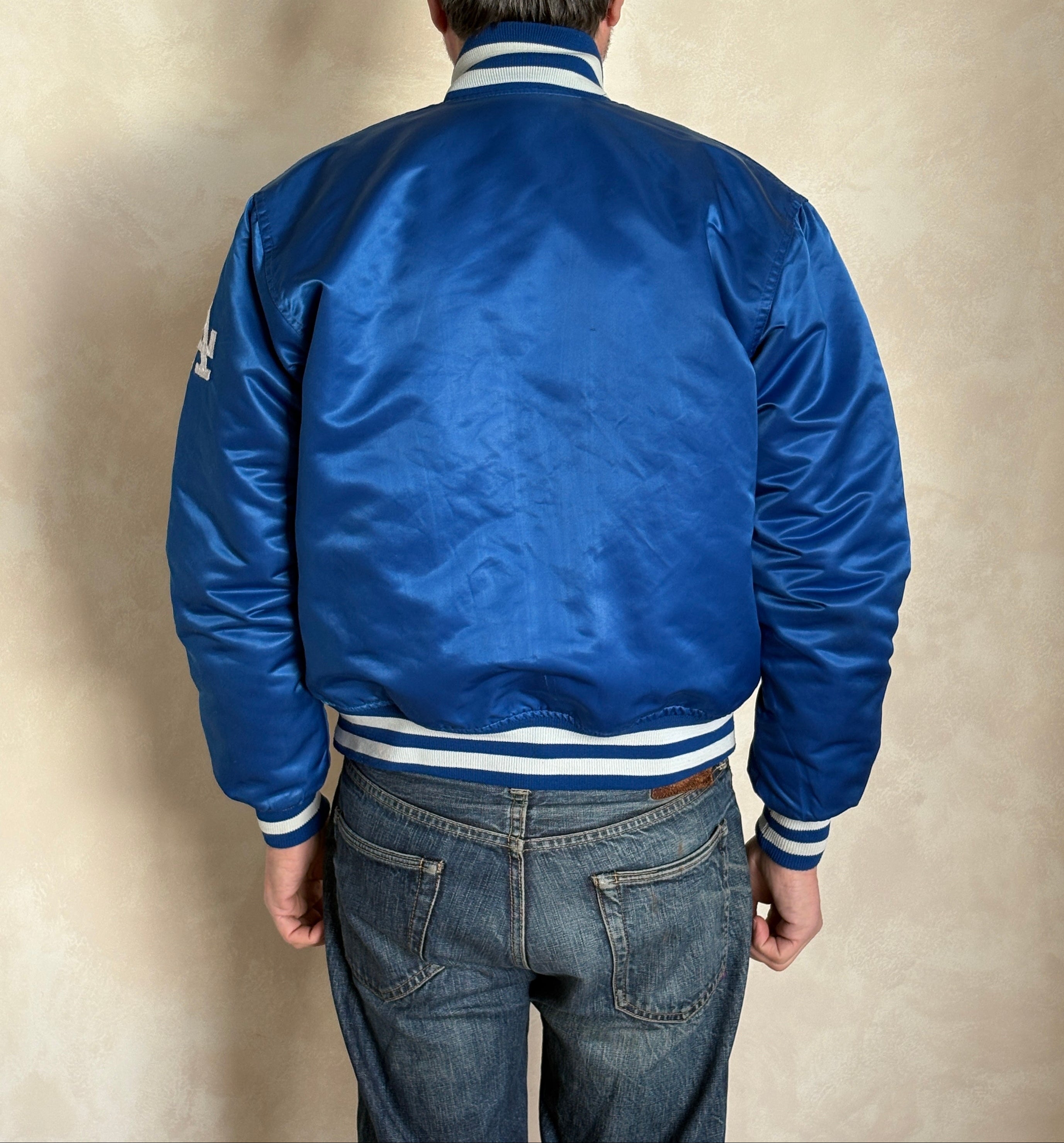 Vintage 80s LA Dodgers Starter Satin Jacket | Medium | USA – AJ357