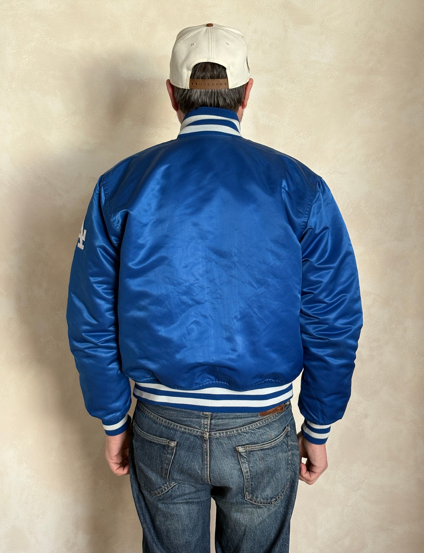Vintage 80s LA Dodgers Starter Satin Jacket | Diamond Collection | Size M | Made in USA-AJ357 Studio-AJ357 Studio