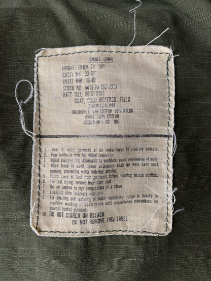 Small long. Authentic 1985 US Army Vintage M-65 field jacket-AJ357 Studio