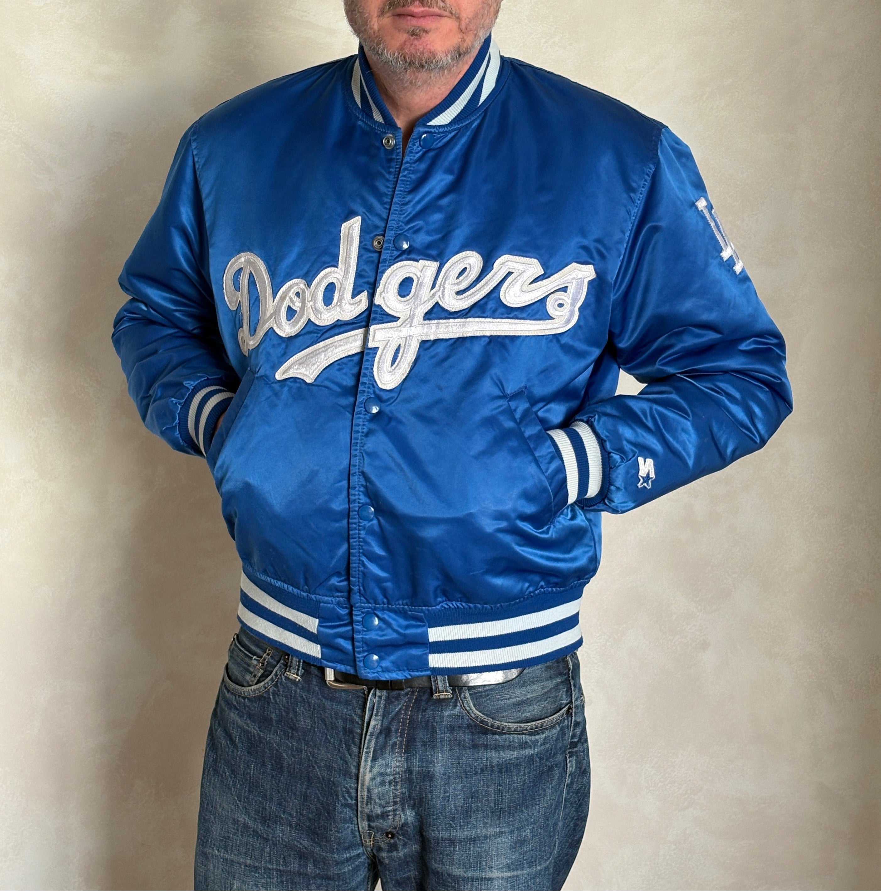 Vintage 80s LA Dodgers Starter Satin Jacket | Medium | USA – AJ357