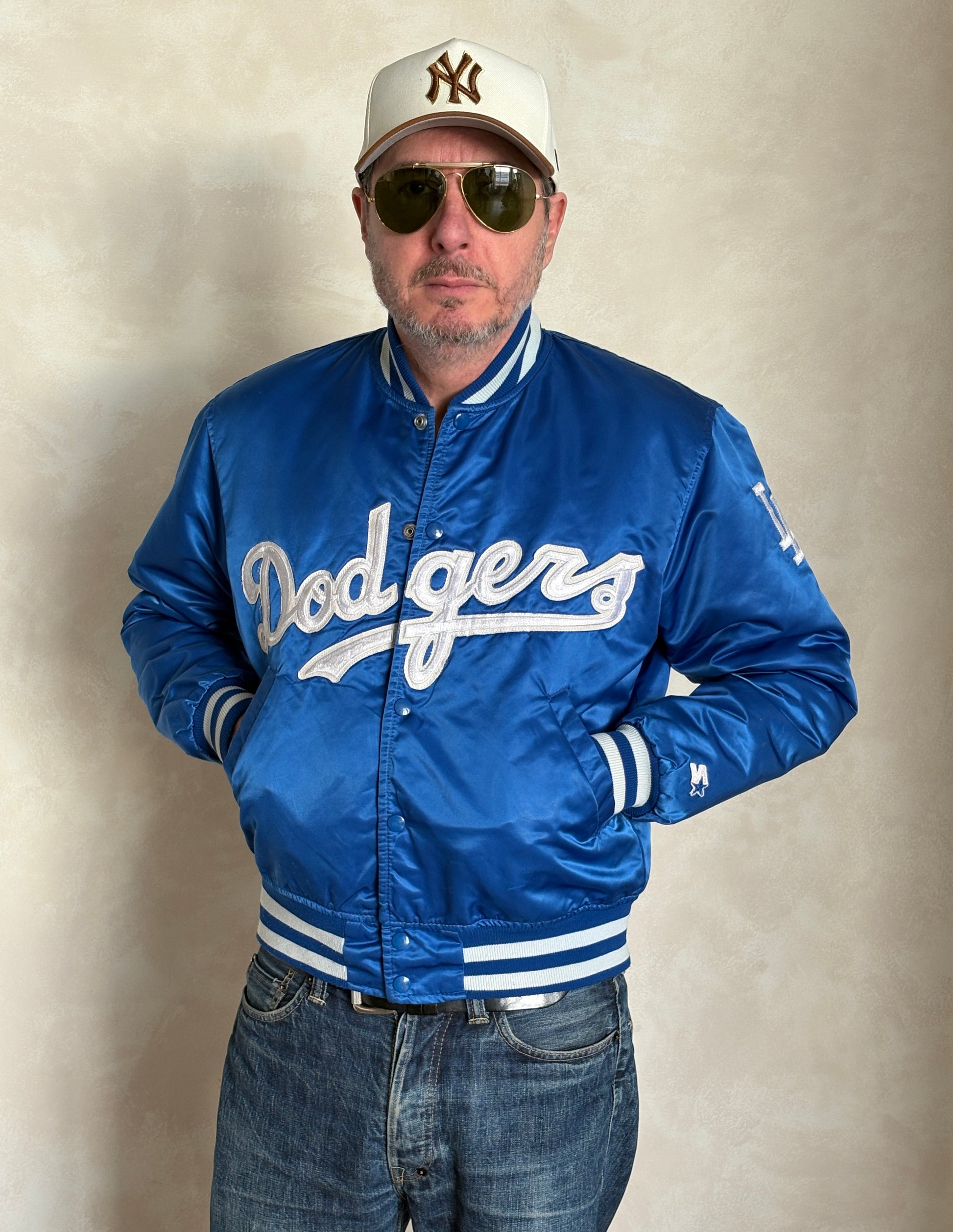 Vintage 80s LA Dodgers Starter Satin Jacket | Diamond Collection | Size M | Made in USA-AJ357 Studio-AJ357 Studio