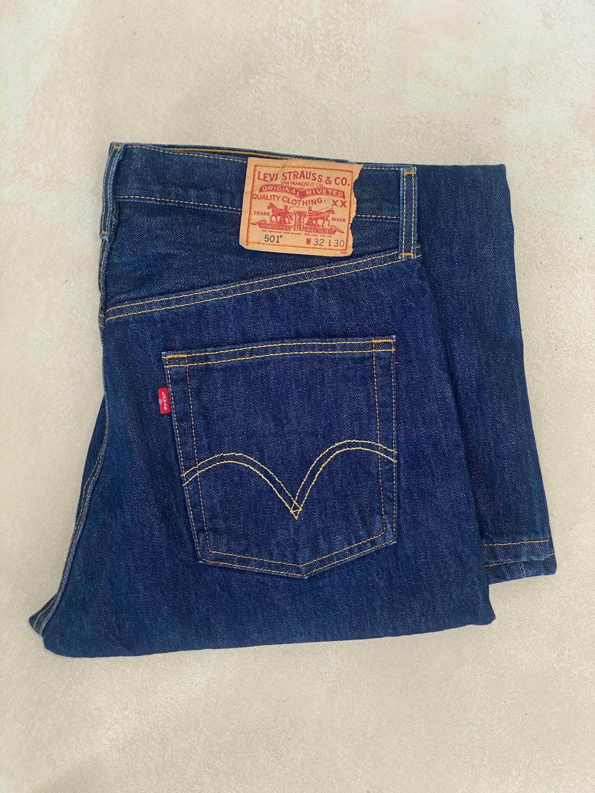 32X30 Levi's 501 Vintage Denim Jeans Made in Republic Dominican-military-AJ357 Studio