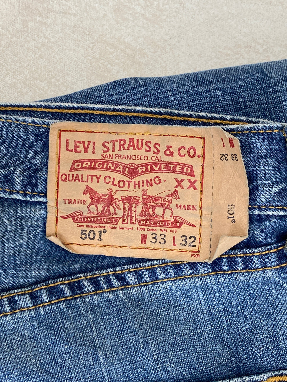 33X32 Levi's 501 Vintage Denim Jeans-military-AJ357 Studio