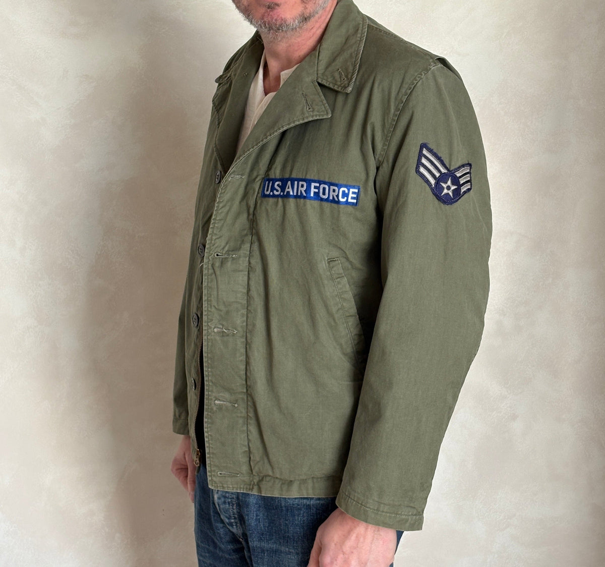 Vintage U.S. N-4 Field Jacket – WWII Contract / Vietnam Era U.S. Air Force Reissue. 38- 40US-AJ357 Studio