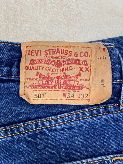 34X32 Levi's 501 Vintage Denim Jeans-military-AJ357 Studio