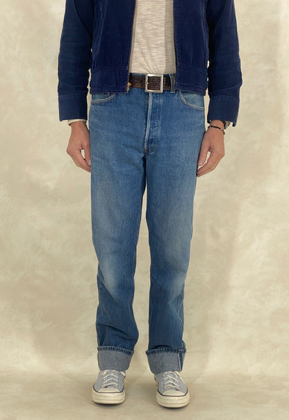 34X34 Levi's 501 Vintage Denim Jeans Made in USA in 1991-military-AJ357 Studio