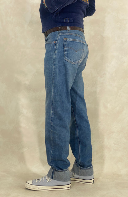 34X34 Levi's 501 Vintage Denim Jeans Made in USA in 1991-military-AJ357 Studio
