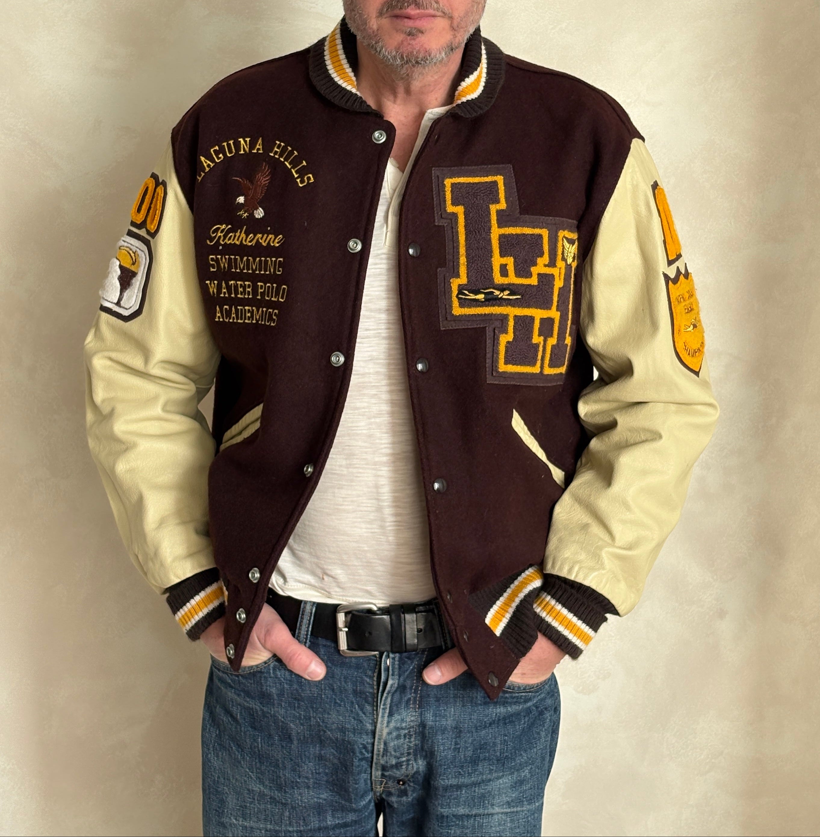 Vintage Laguna Hills Water Polo Varsity Jacket | Med | USA – AJ357