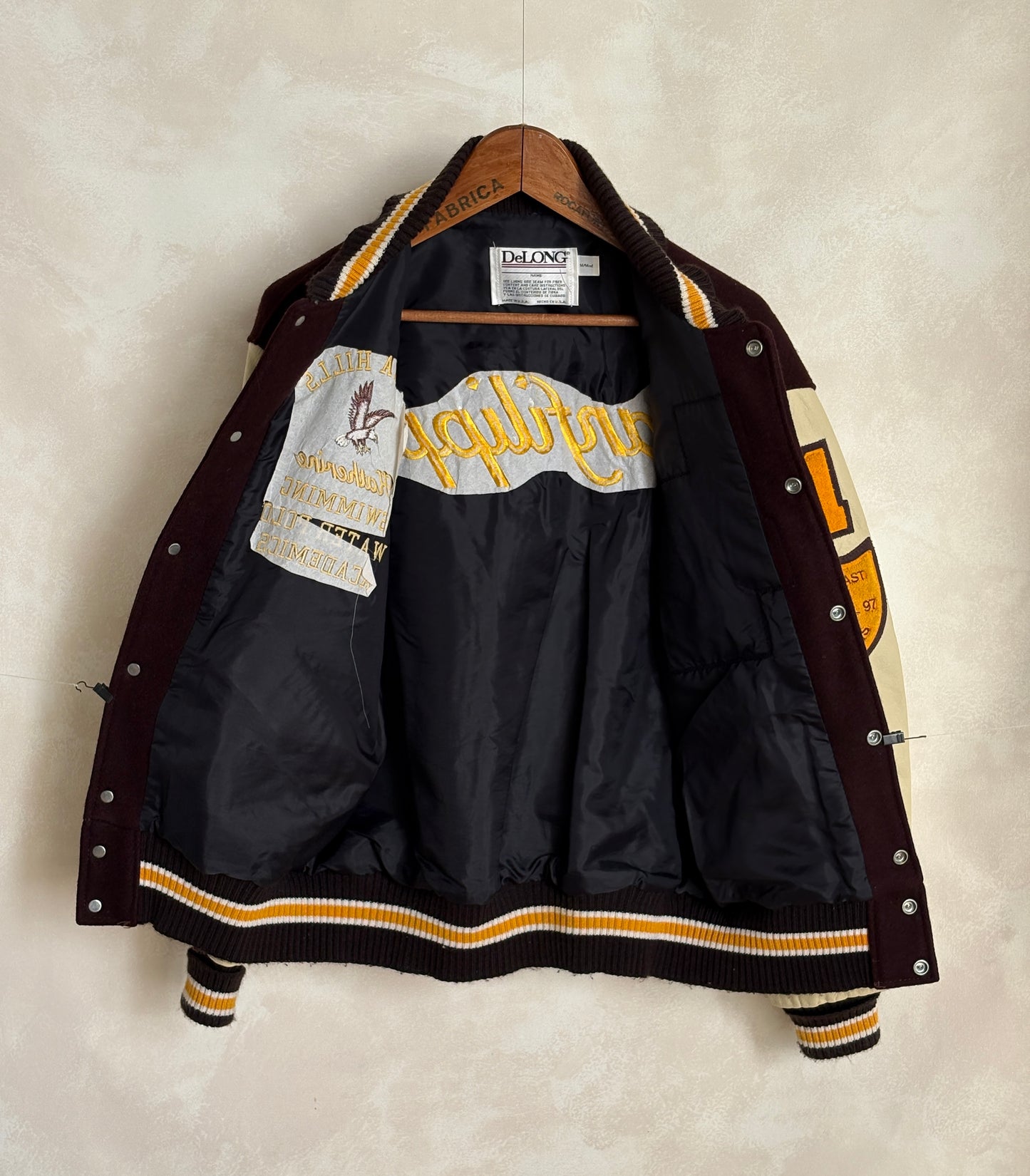 Med. Vintage College Varsity Jacket – Laguna Hills Water Polo Academic . Made in USA-AJ357 Studio-AJ357 Studio