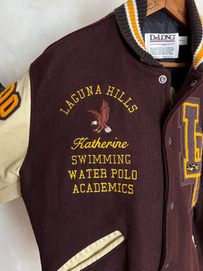 Med. Vintage College Varsity Jacket – Laguna Hills Water Polo Academic . Made in USA-AJ357 Studio-AJ357 Studio