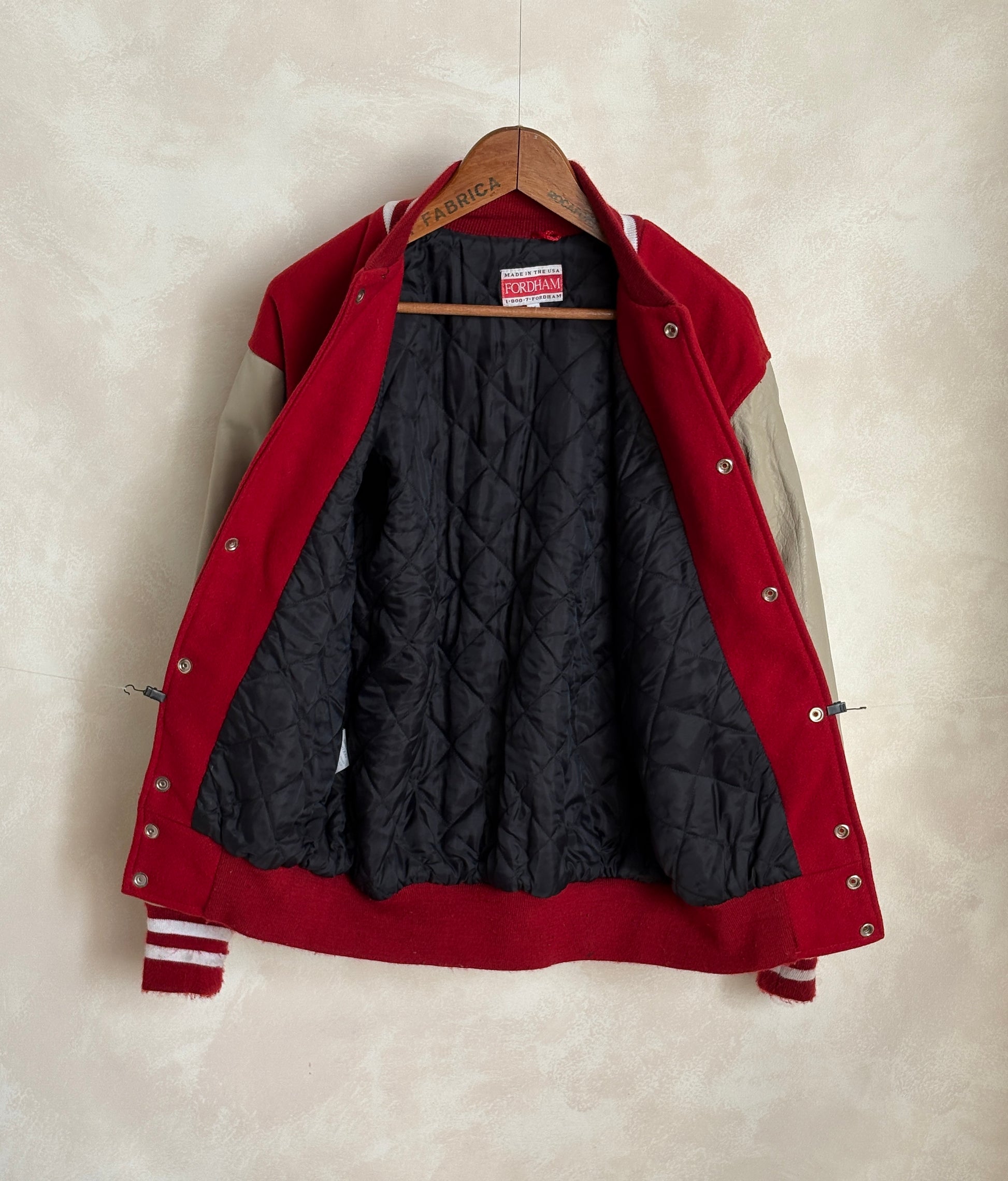 Size Med. Authentic Vintage Varsity Jacket – Wool & Leather Made in USA-AJ357 Studio-AJ357 Studio