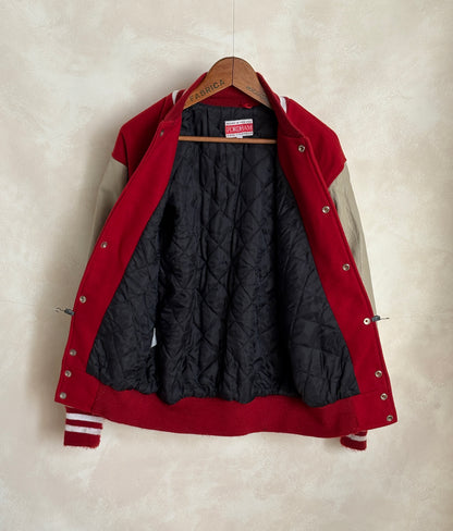 Size Med. Authentic Vintage Varsity Jacket – Wool & Leather Made in USA-AJ357 Studio-AJ357 Studio