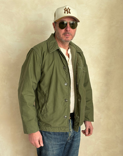 Size L. Vintage 1966 US Navy A-2 Deck Jacket . Military-AJ357 Studio-AJ357 Studio