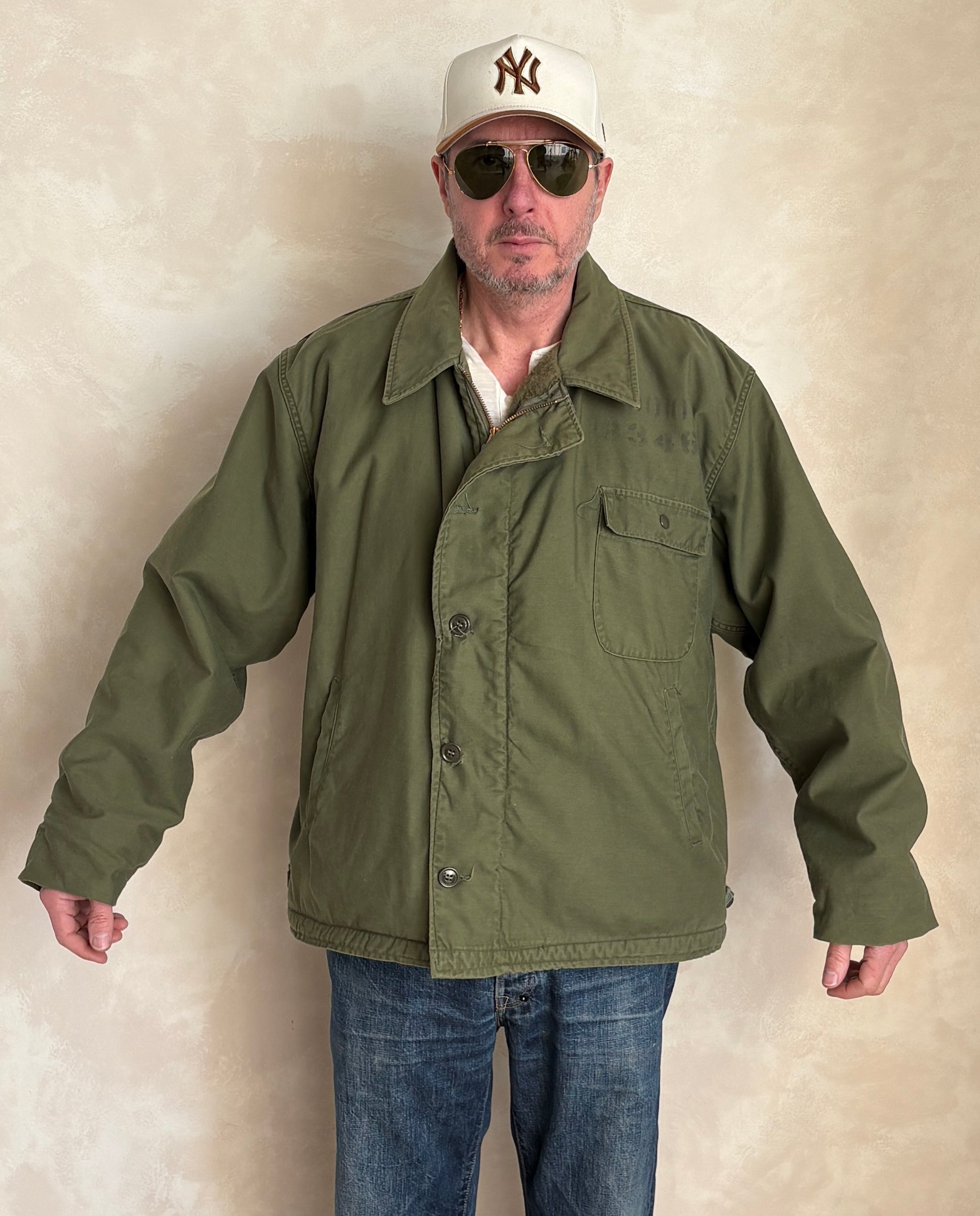 Vintage 1974 US Navy A-2 Deck Jacket Size Large XXL-AJ357 Studio-AJ357 Studio