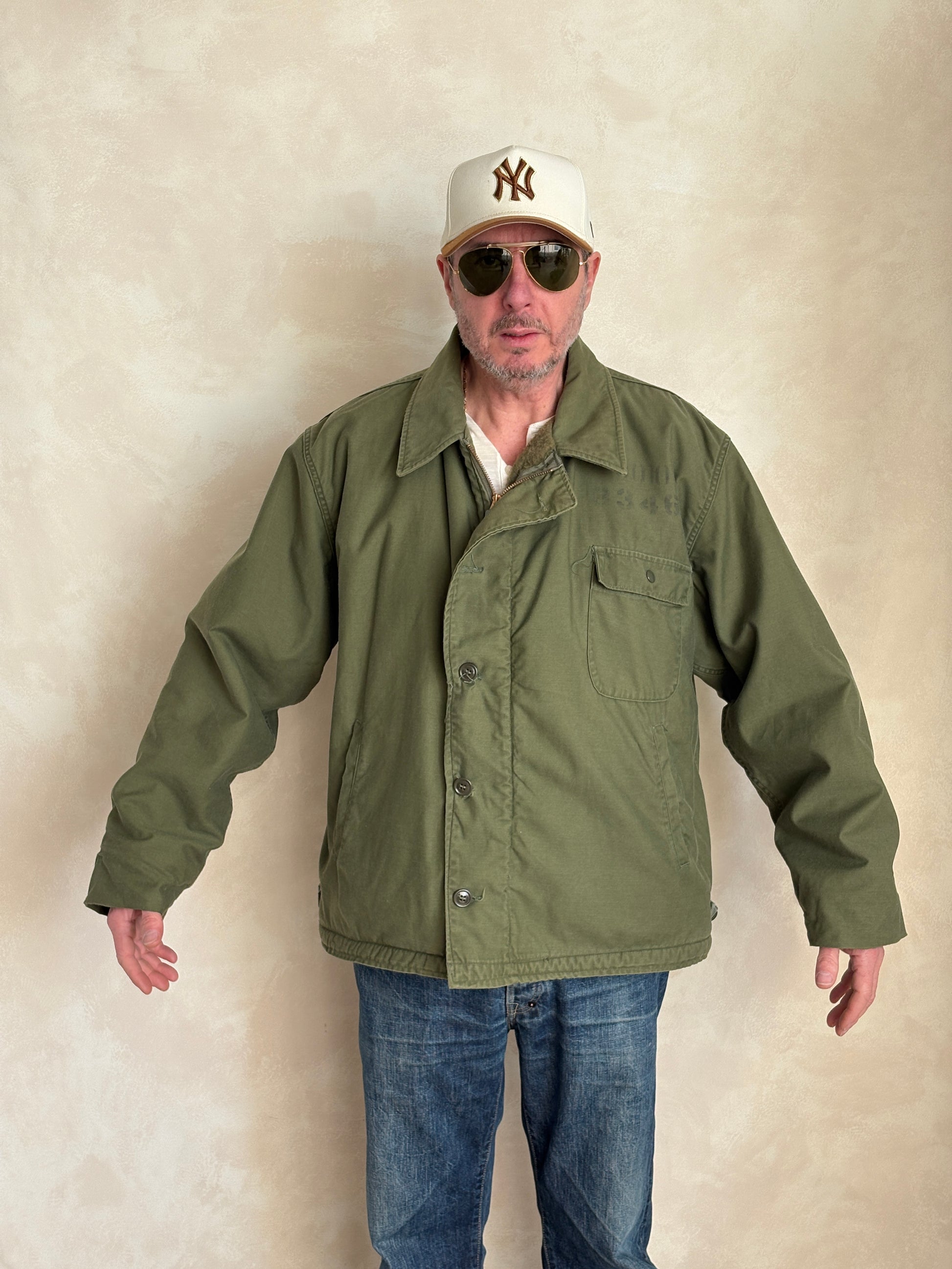 Vintage 1974 US Navy A-2 Deck Jacket Size Large XXL-AJ357 Studio-AJ357 Studio