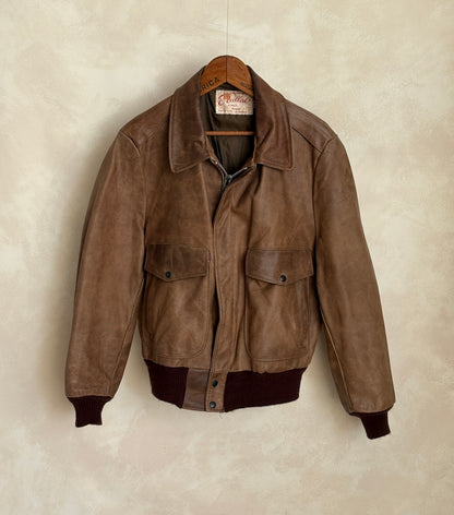 Size 42US / 52EU Vintage Excelled Leather Flight Jacket | Made in USA-AJ357 Studio-AJ357 Studio