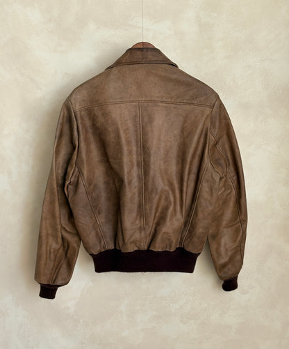 Size 42US / 52EU Vintage Excelled Leather Flight Jacket | Made in USA-AJ357 Studio-AJ357 Studio