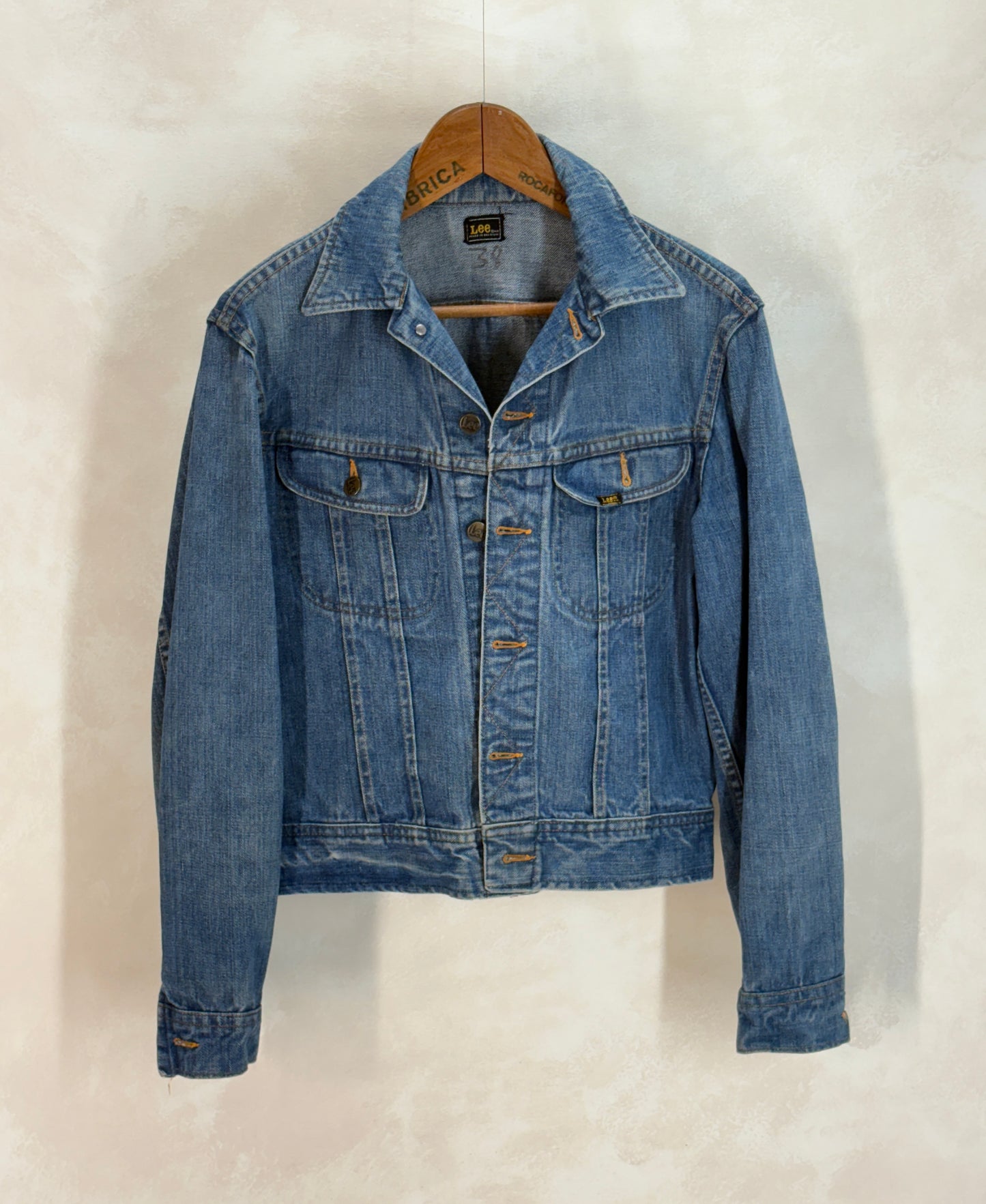 Size 38US / 48EU Vintage 70s Lee 2 pocket Jacket Made in Belgium - USA Vintage Bcn