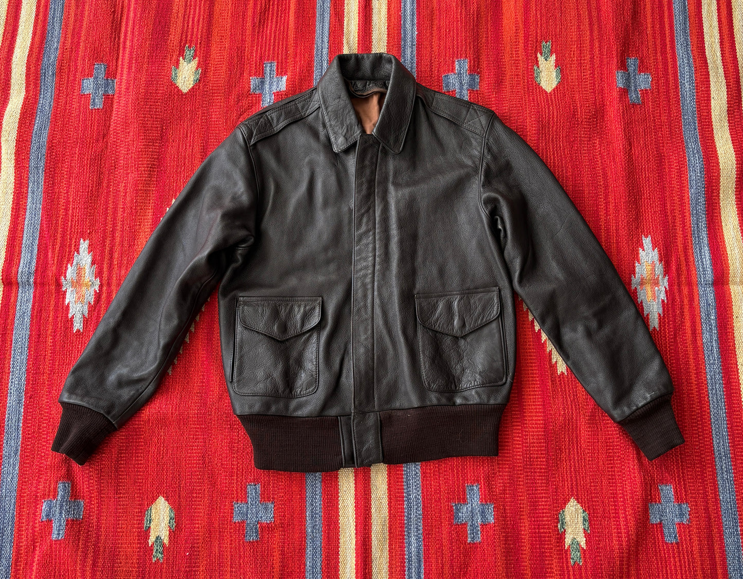 Size 42US / 52 EU Vintage Hand-Painted Republic of Korea Flight Jacket -AJ357 Studio-AJ357 Studio