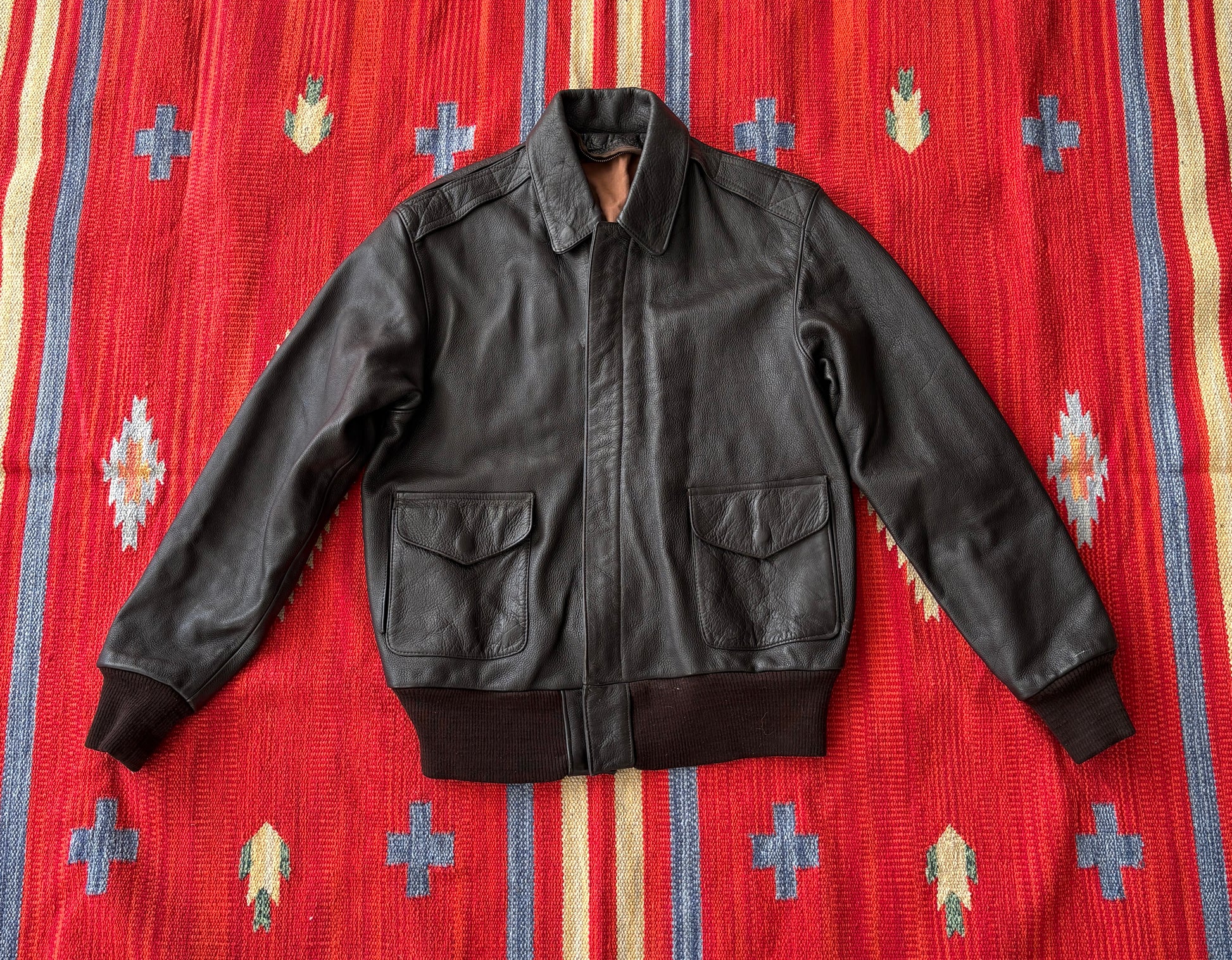 Size 42US / 52 EU Vintage Hand-Painted Republic of Korea Flight Jacket -AJ357 Studio-AJ357 Studio