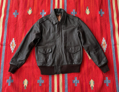 Size 42US / 52 EU Vintage Hand-Painted Republic of Korea Flight Jacket -AJ357 Studio-AJ357 Studio