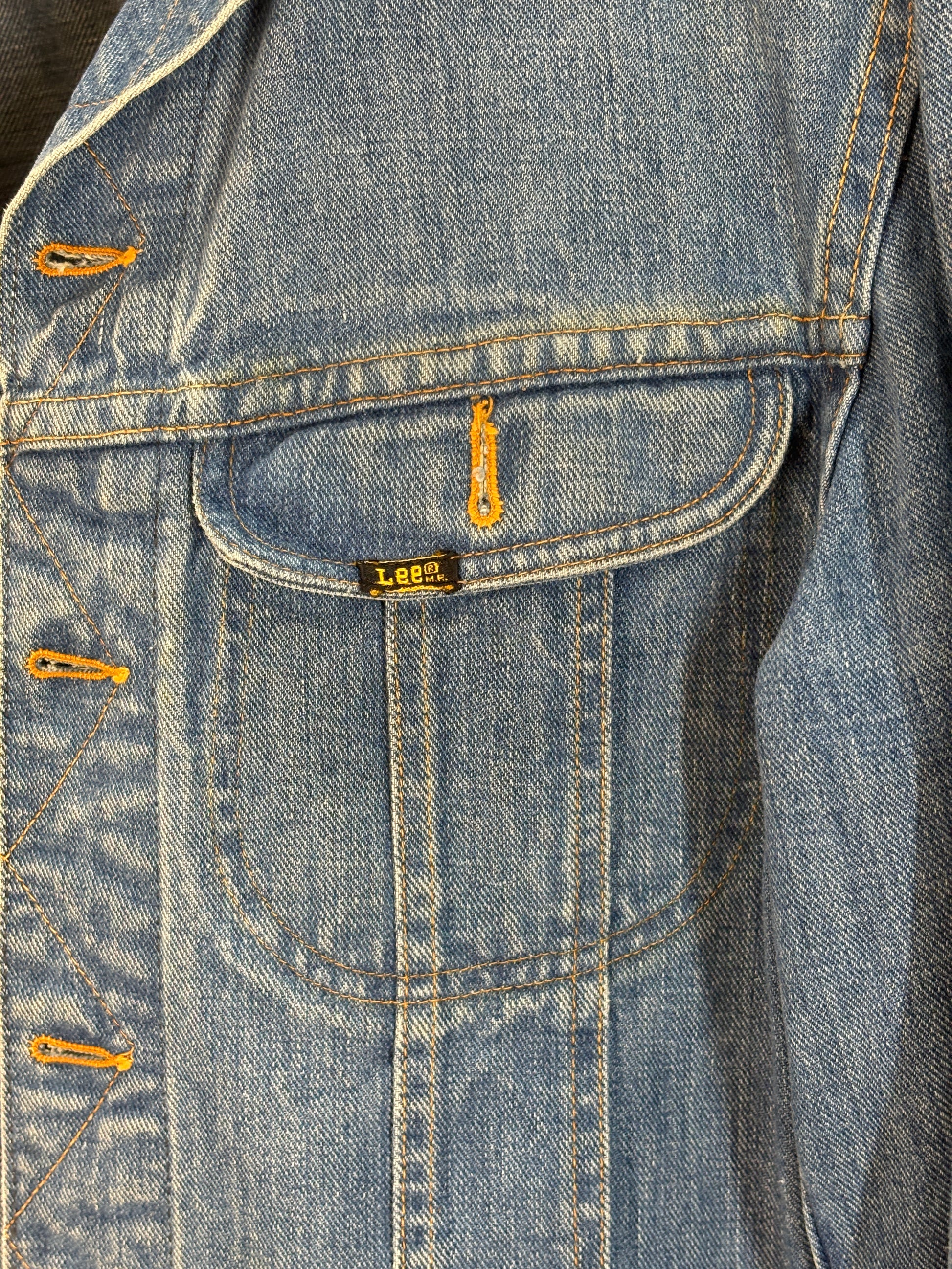 Size 38US / 48EU Vintage 70s Lee 2 pocket Jacket Made in Belgium - USA Vintage Bcn
