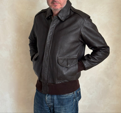 Size 42US / 52 EU Vintage Hand-Painted Republic of Korea Flight Jacket -AJ357 Studio-AJ357 Studio