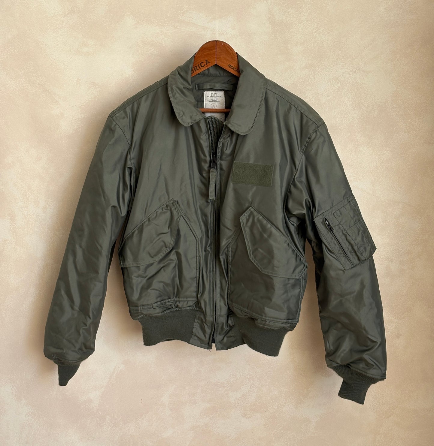Authentic Vintage CWU-45/P Flight Jacket - 100% Aramid Fire Resistant - Size Large