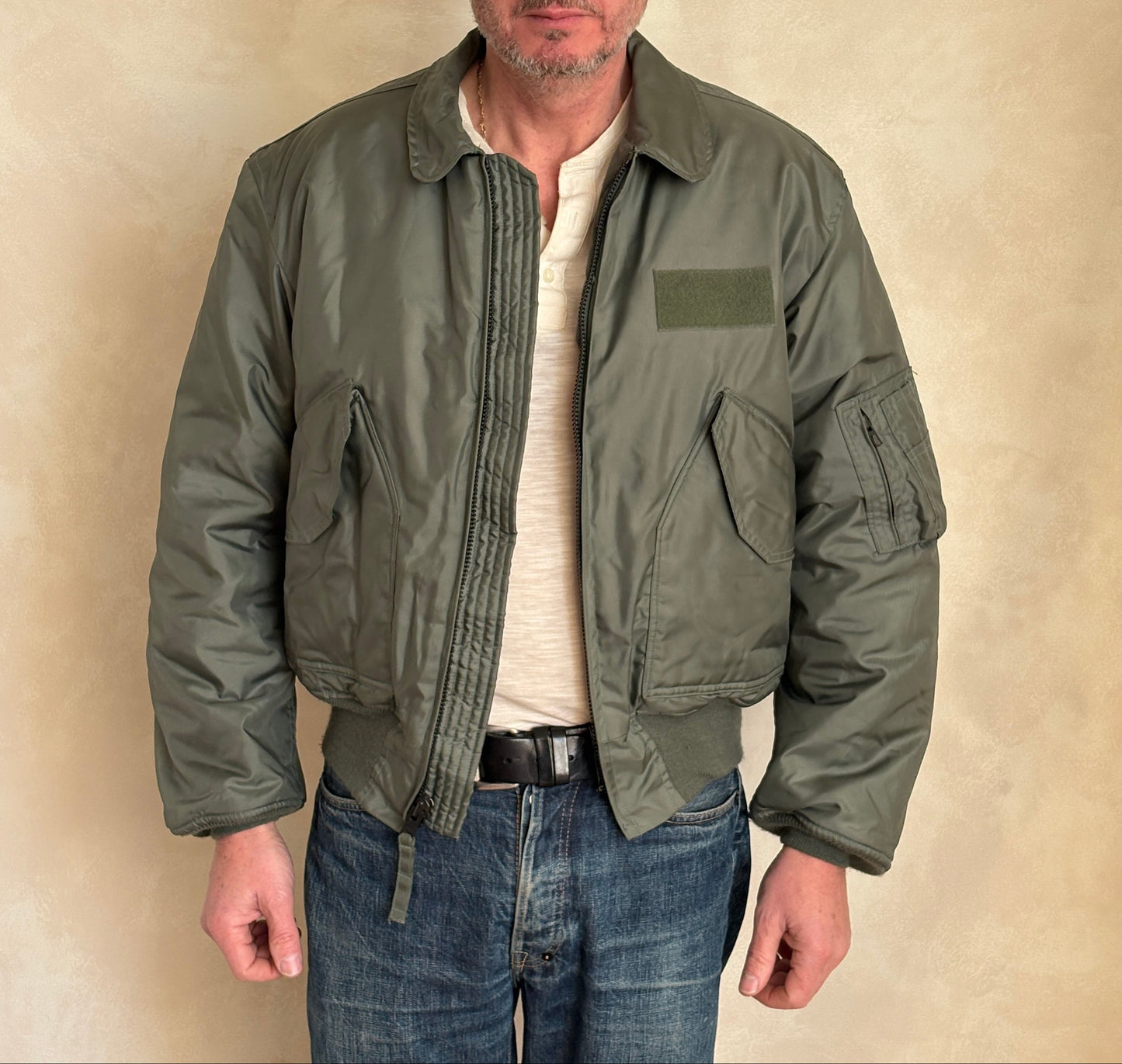 Authentic Vintage CWU-45/P Flight Jacket - 100% Aramid Fire Resistant - Size Large