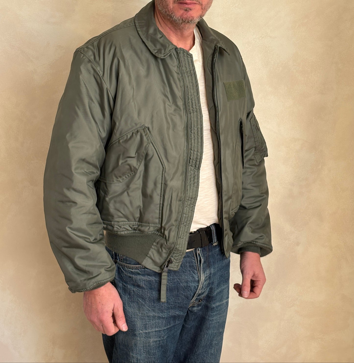 Authentic Vintage CWU-45/P Flight Jacket - 100% Aramid Fire Resistant - Size Large