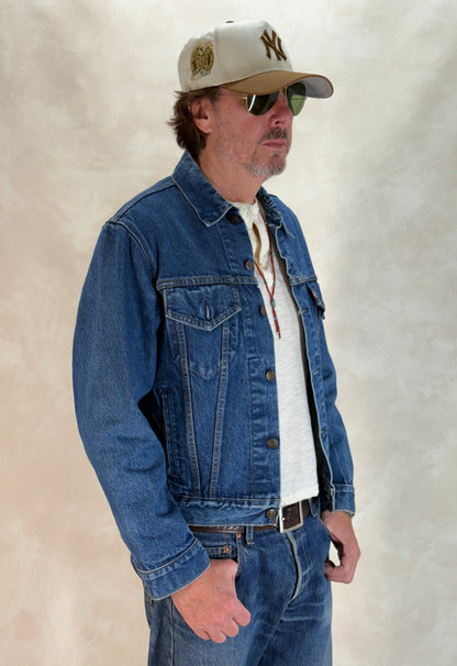 Size 42US / 52EU. Vintage 80s 70506 Levis 4 pockets jacket Made in USA-AJ357 Studio