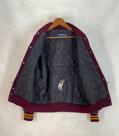 X Large. Vintage 90s Football Varsity wool and leather jacket Made in USA-AJ357 Studio