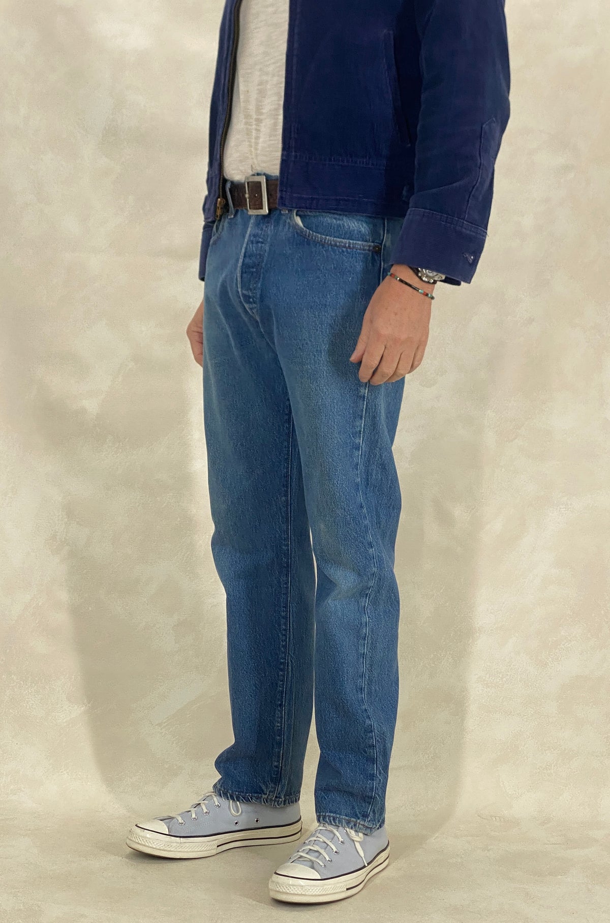 33X34 Levi's 501 Vintage Denim Jeans Made in USA-military-AJ357 Studio