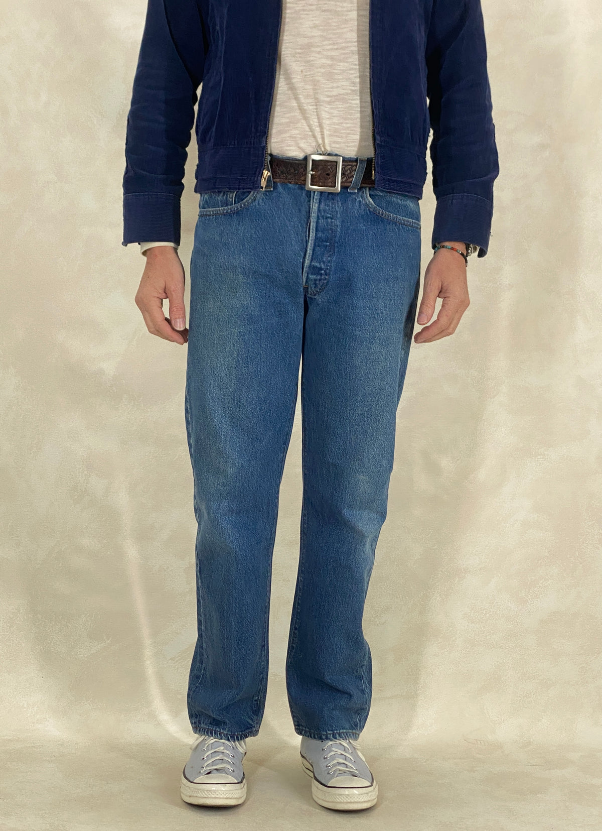 33X34 Levi's 501 Vintage Denim Jeans Made in USA-military-AJ357 Studio