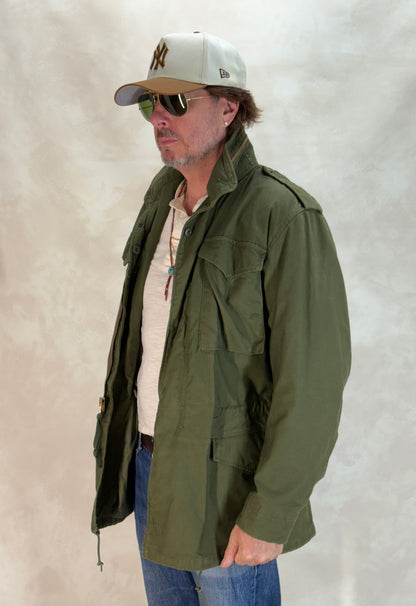Small Long. Authentic 1972 US Army M-65 Field Jacket – Vintage Military Issue. Made by John Ownbey-AJ357 Studio