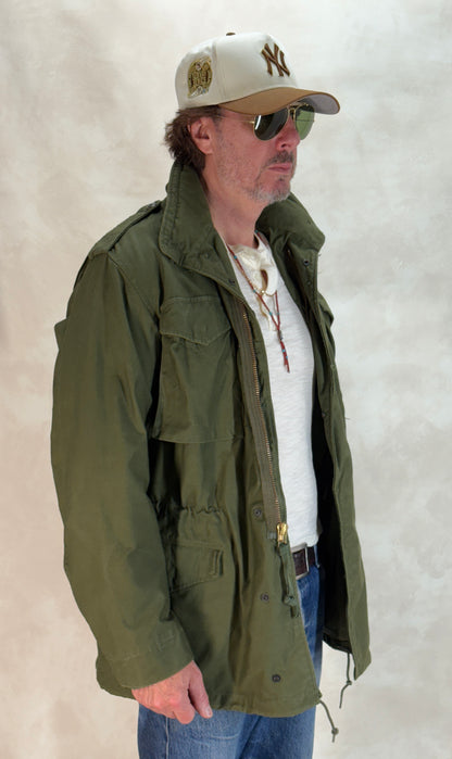 Small Long. Authentic 1972 US Army M-65 Field Jacket – Vintage Military Issue. Made by John Ownbey-AJ357 Studio