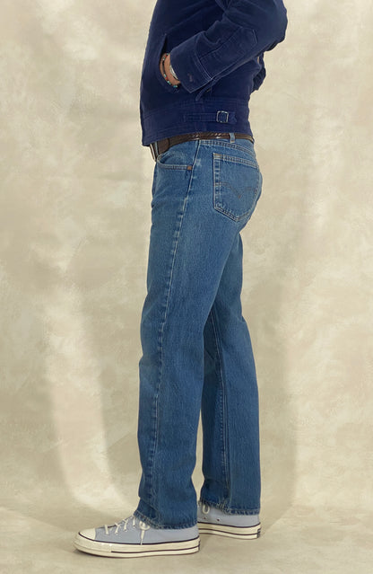 33X34 Levi's 501 Vintage Denim Jeans Made in USA-military-AJ357 Studio