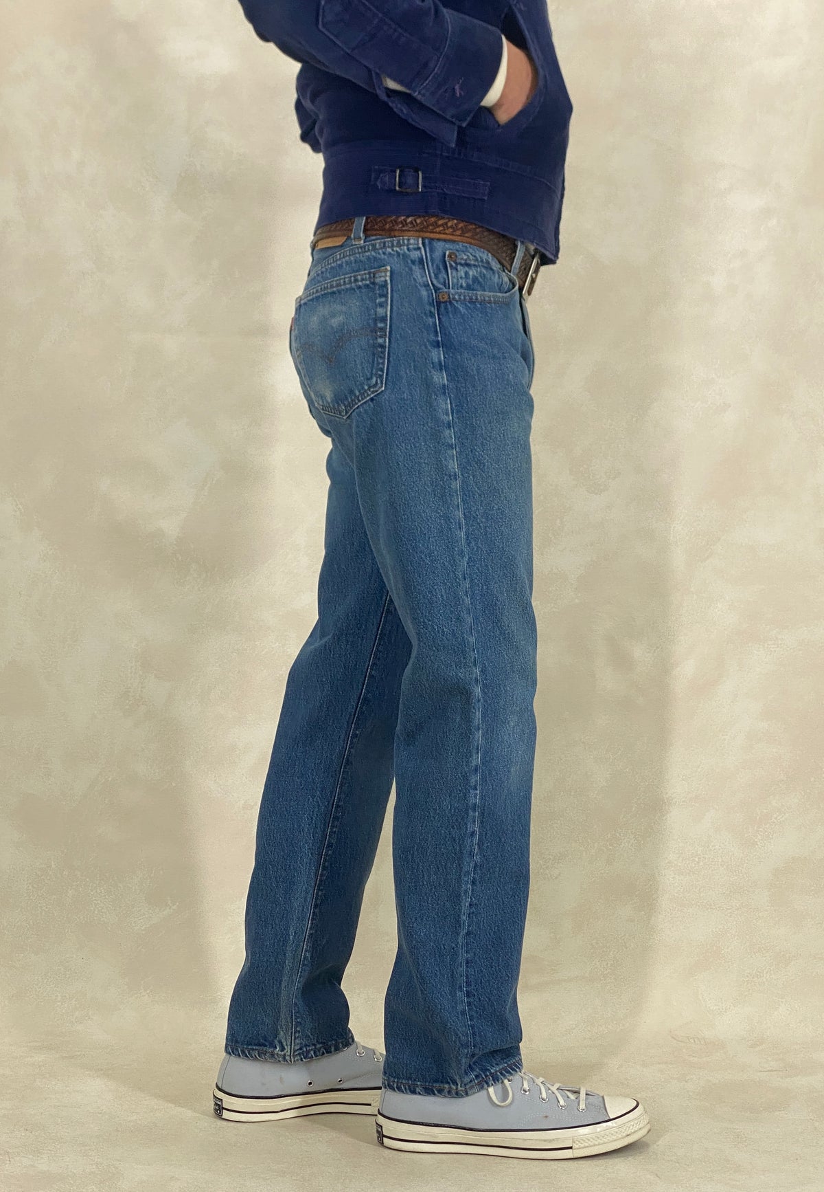 33X34 Levi's 501 Vintage Denim Jeans Made in USA-military-AJ357 Studio