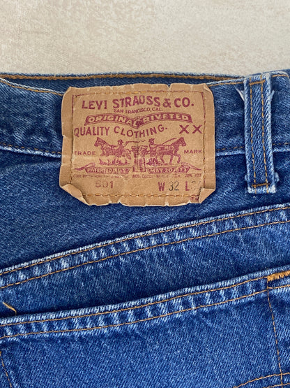 32X34 Levi's 501 Vintage Denim Jeans Made in USA-military-AJ357 Studio