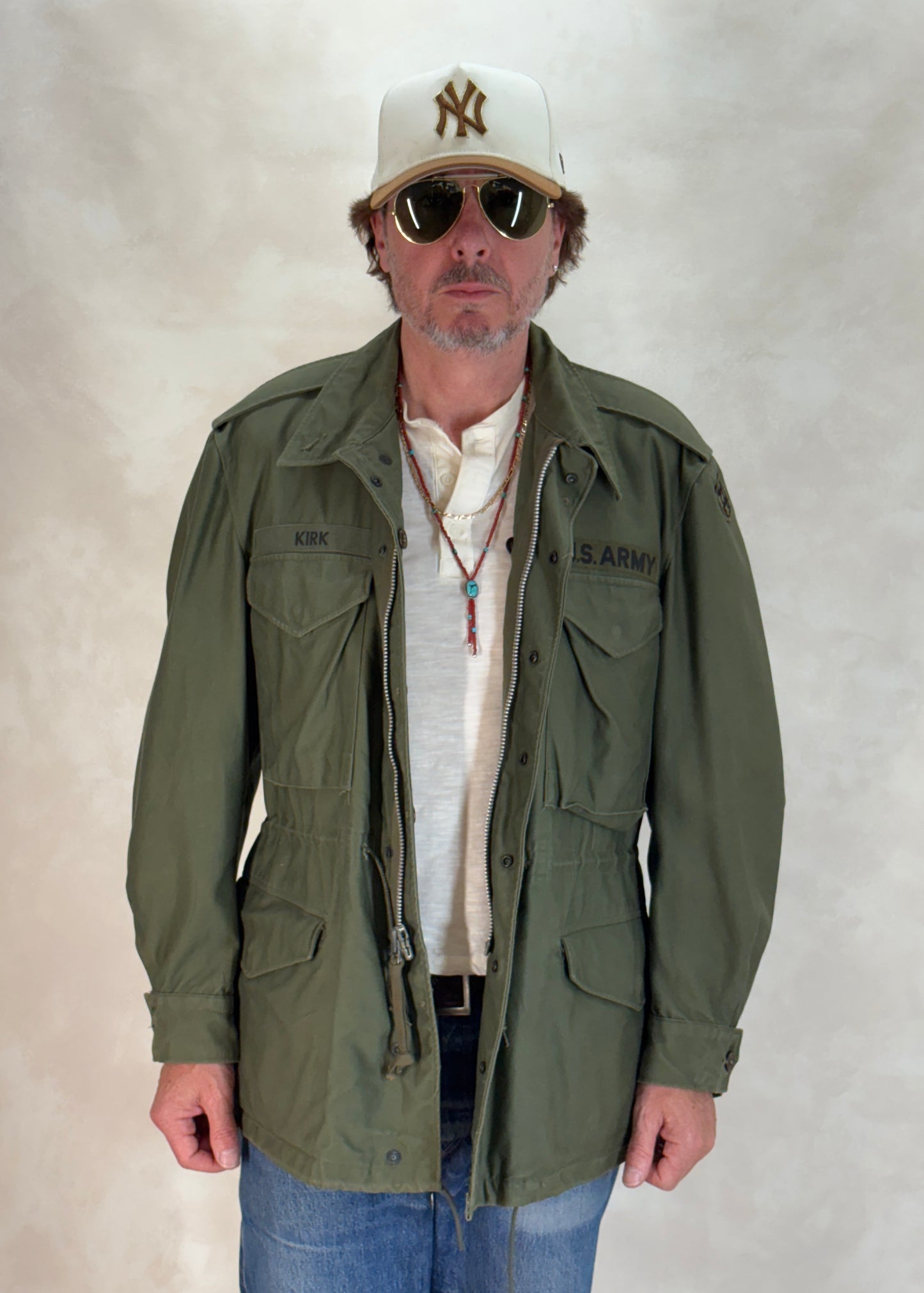 Med Short. Authentic 1950s US Army M-51 Field Jacket – OG-107 – Military Issue - USA Vintage Bcn