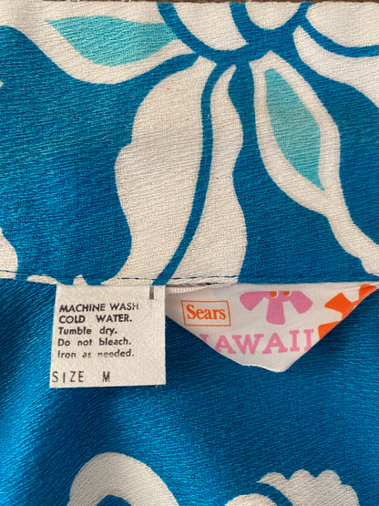 Size M. Vintage 780s Hawaiian cotton shirt made In Hawaii-AJ357 Studio