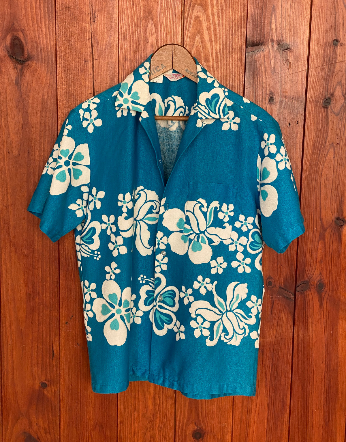 Size M. Vintage 780s Hawaiian cotton shirt made In Hawaii-AJ357 Studio