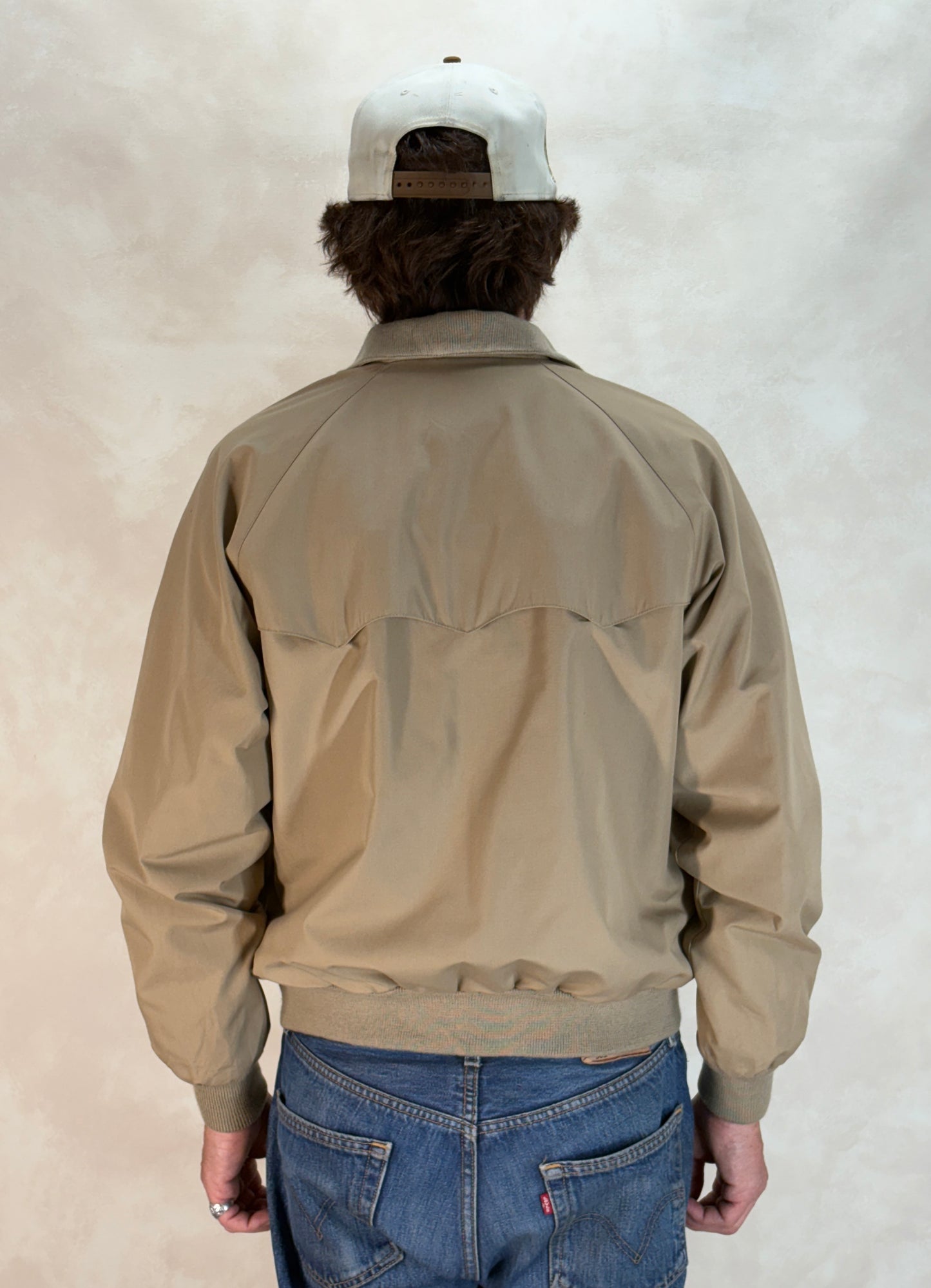 Vintage 90s Lands’ End Light Zip Jacket – Made in USA – Cotton Blend Windbreaker-AJ357 Studio