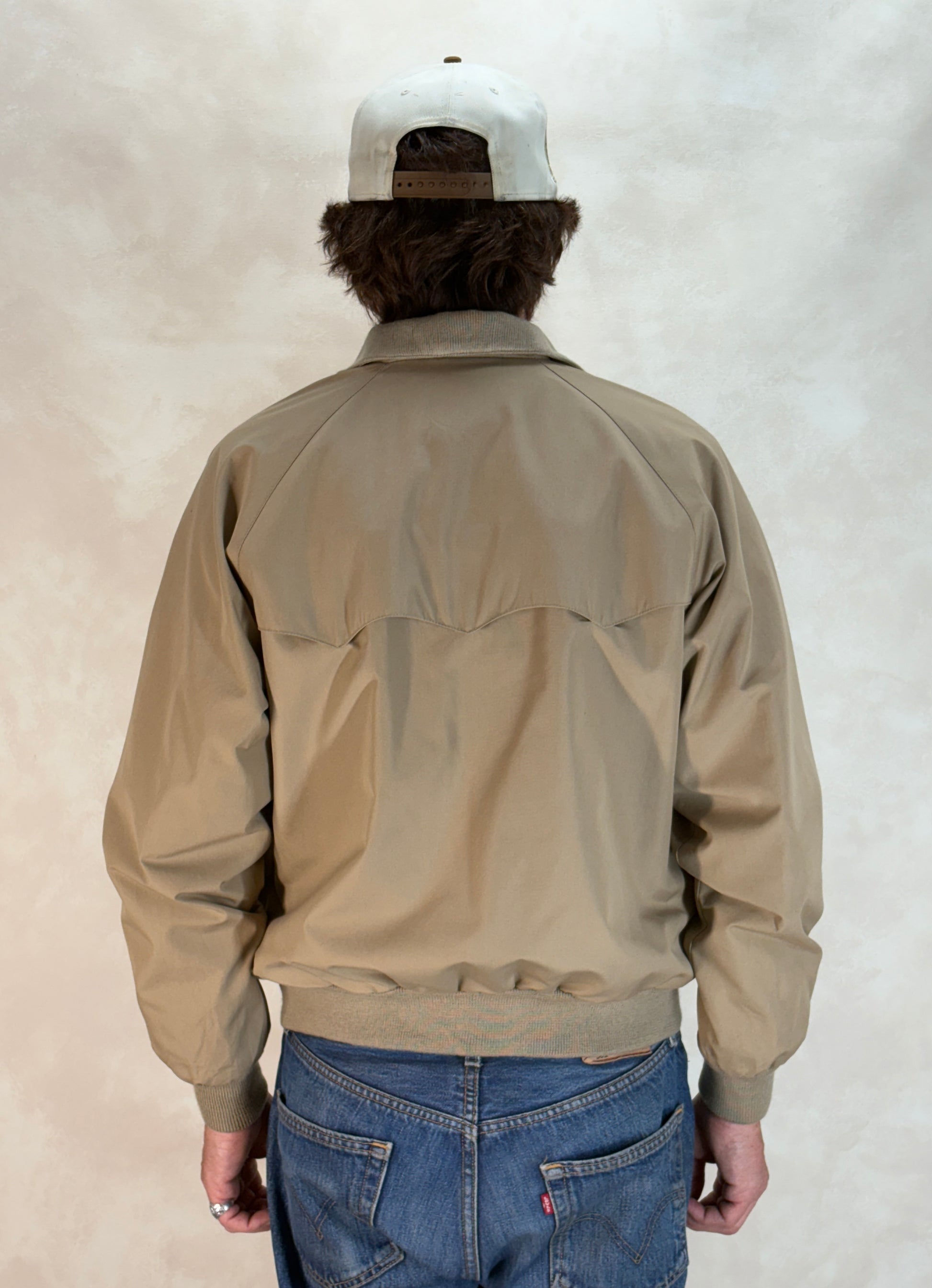Vintage 90s Lands’ End Light Zip Jacket – Made in USA – Cotton Blend Windbreaker-AJ357 Studio
