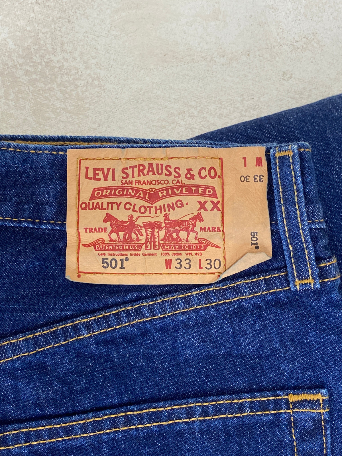 33X30 Levi's 501 Vintage 2006 Denim Jeans Made in Colombia-military-AJ357 Studio