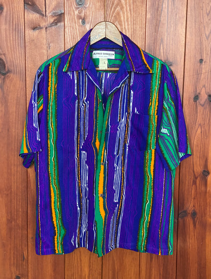 Size M. Vintage 70s Hawaiian cotton shirt made In Hawaii Alfred Shaheen-AJ357 Studio