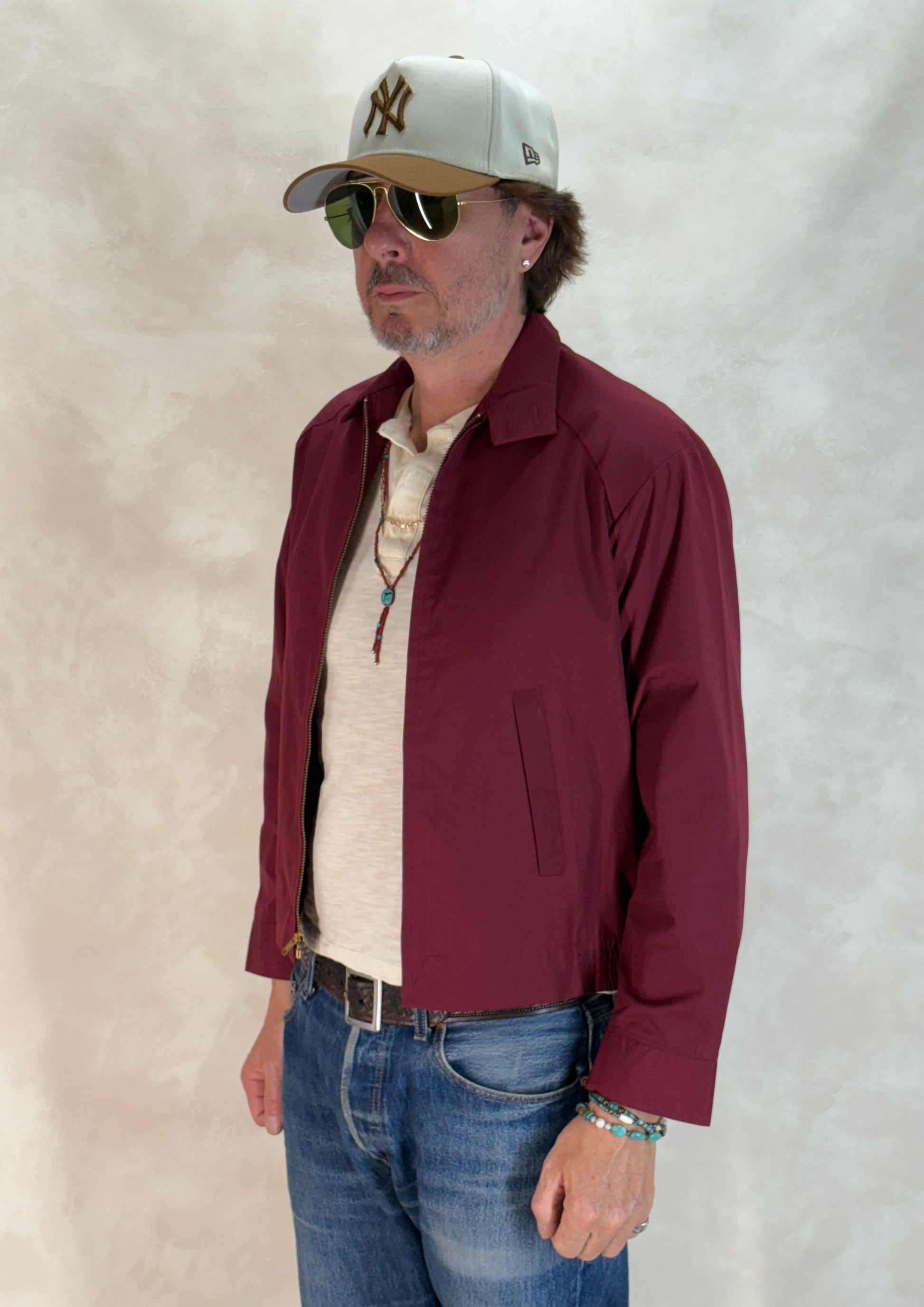 Size 36US / 46EU , 70sVintage Lightweight Cotton-Blend Zip Jacket. Talon zipper - USA Vintage Bcn