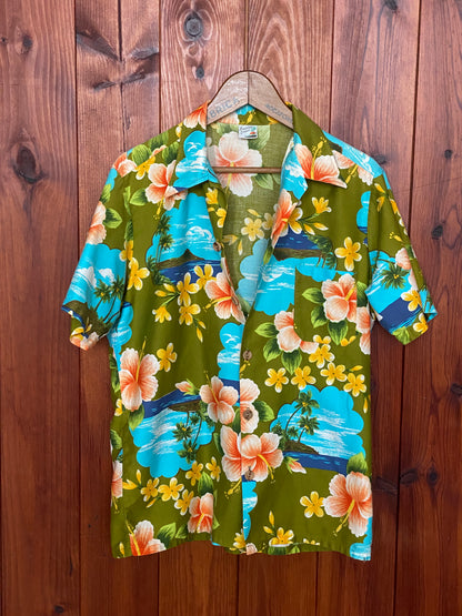 Vintage 70s Hawaiian Cotton Shirt Made in Hawaii | Size M-AJ357 Studio